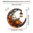 thumbnail image 3 of Halloween Ghost Decor Stained Acrylic Suncatcher 7.9 Inch Spooky Hanging Ornament for Window Home Bathroom Indoor and Outdoor Halloween Decorations 1 Pack, 3 of 6