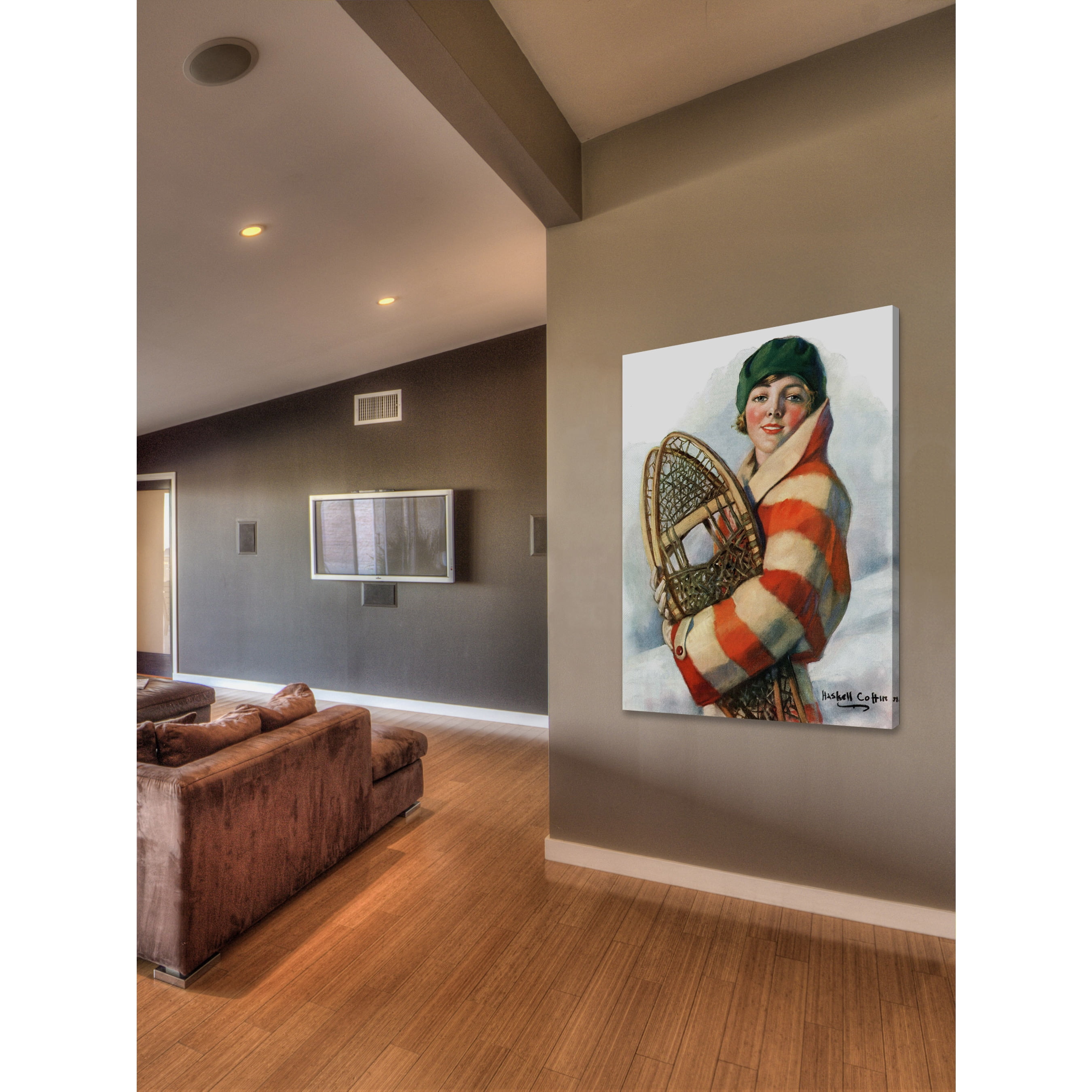 Marmont Hill - "Snowshoes" Painting Print on Wrapped Canvas