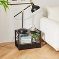 thumbnail image 6 of 2 Tier Desktop Printer Stand,Multi-Purpose Desk Organizer,Wooden Printer Stand with Drawer Storage for Folders,Books,for Fax Machine, Scanner,Home Office,Black TLJ006B, 6 of 7