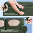 thumbnail image 5 of Subrtex Sofa Slipcover Sets 7 Pieces Stretch Couch Cover Backrest Cushion Covers (Sofa, Olive Drab), 5 of 6
