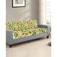 thumbnail image 2 of Summer Lemon Couch Cushion Covers Stretch, Washable Sofa Seat Covers Individual Seat Cushion Sofa Slipcovers Yellow Green Watercolor Botanical Wooden Couch Cover Furniture Protector L-1PCS, 2 of 7