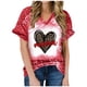 thumbnail image 2 of Fiudx Ofertas Flash Del Día Solo En Línea Top de Manga Corta con Estampado Degradado para Mujer, Top Sexy de Verano con Cuello En V y Estampado Regular para El Día Del Mes, 2 of 6
