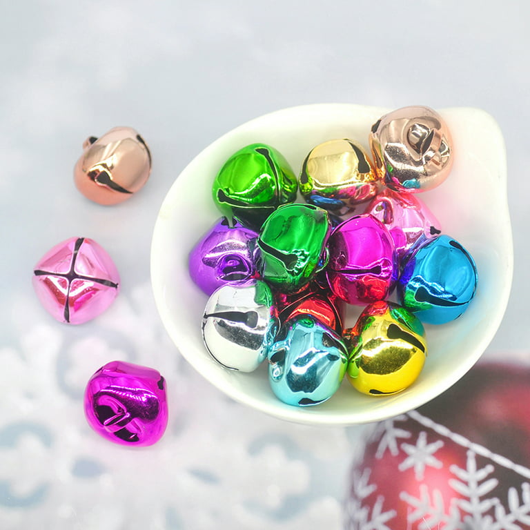 300 Pack Jingle Bells, 0.75 Mini Craft Bells for Christmas, Silver, 3 Colors - Green - 300 Pack