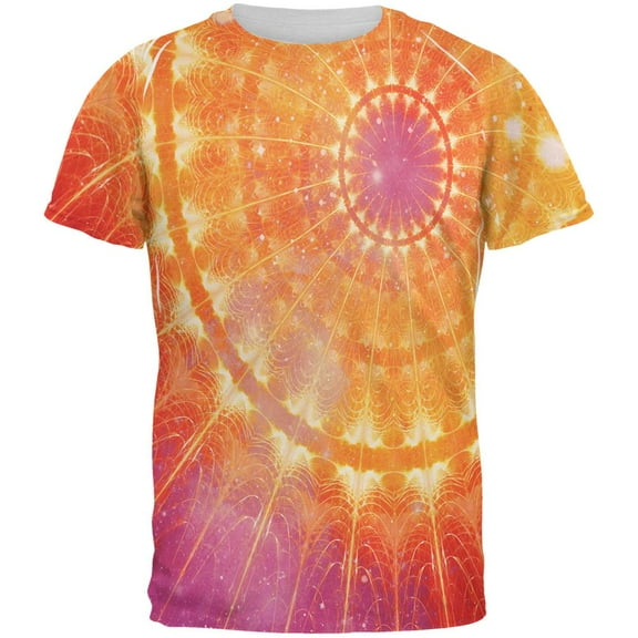 Celestial Cathedral Fractal Mandala All Over Mens T Shirt Multi X-LG