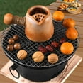 thumbnail image 1 of Parrilla Hibachi de carbón, mini parrilla de carbón para barbacoa, estufa de camping de hierro fundido de mesa con rejilla para restaurantes con patio, 1 of 8