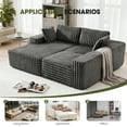 thumbnail image 6 of FIONA'S MAGIC Cloud Sectional Couches,Modular Sofa with Deep Seat, Sponge Compression Sofas, Gray, 6 of 7