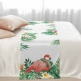 thumbnail image 3 of Bed Runner Scarf for Twin Size Bed, Pink Flamingo Birds Beds Scarf Throws for Foot of Bedding, Summer Tropical Plants Flowers Decorative Beds Runners for Bedroom Guestroom, 71"x20", 3 of 8