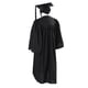 thumbnail image 4 of Vestido de graduación de licenciatura negro de pregrado Vestido de adulto tejido Vestido de graduación de escuela secundaria universitaria, 4 of 4