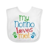Inktastic Nonno Loves Me Boys or Girls Baby Bib