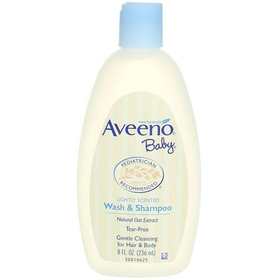 Aveeno Baby Wash & Shampoo For Hair & Body, Tear-Free, 8 oz (Pack of 3)