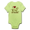 thumbnail image 1 of CafePress - I Love My Weiner Dog! Infant Bodysuit - Baby Light Bodysuit, 1 of 1