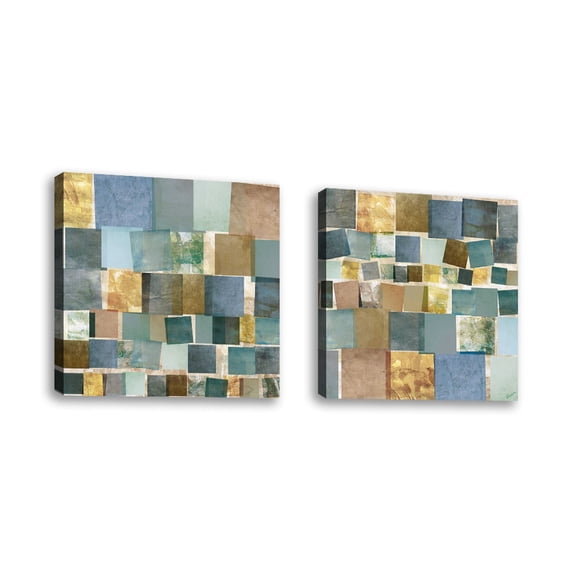 Set of 2 - Chards I - Contemporary Fine Art Giclee on Canvas Gallery Wrap - wall décor - Art painting - 24 x 24 Inch - Ready to Hang