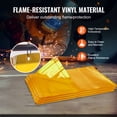 thumbnail image 3 of KFFKFF Welding Barrier, 6ft x 6ft 3-Panel, Flame-Retardant Vinyl Safety Screen, 12 Rotating Casters (6 with Brakes), Portable & Durable for Workshops, Yellow, 3 of 9
