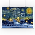 thumbnail image 3 of Ski Resort, Starry Night (12x18 Wall Art Poster, Room Decor), 3 of 3