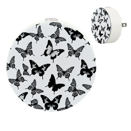 

YZUOUZY Night Light Lamps for Bedroom Small Bedside Lamps Set of 2 Triangles Butterflies Hand Drawn Summer