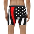 thumbnail image 2 of Men's Boxer Briefs, Firefighters USA Flag Soft and Breathable Mens Underwear Boxer Briefs With Widen Waist, 2 of 5