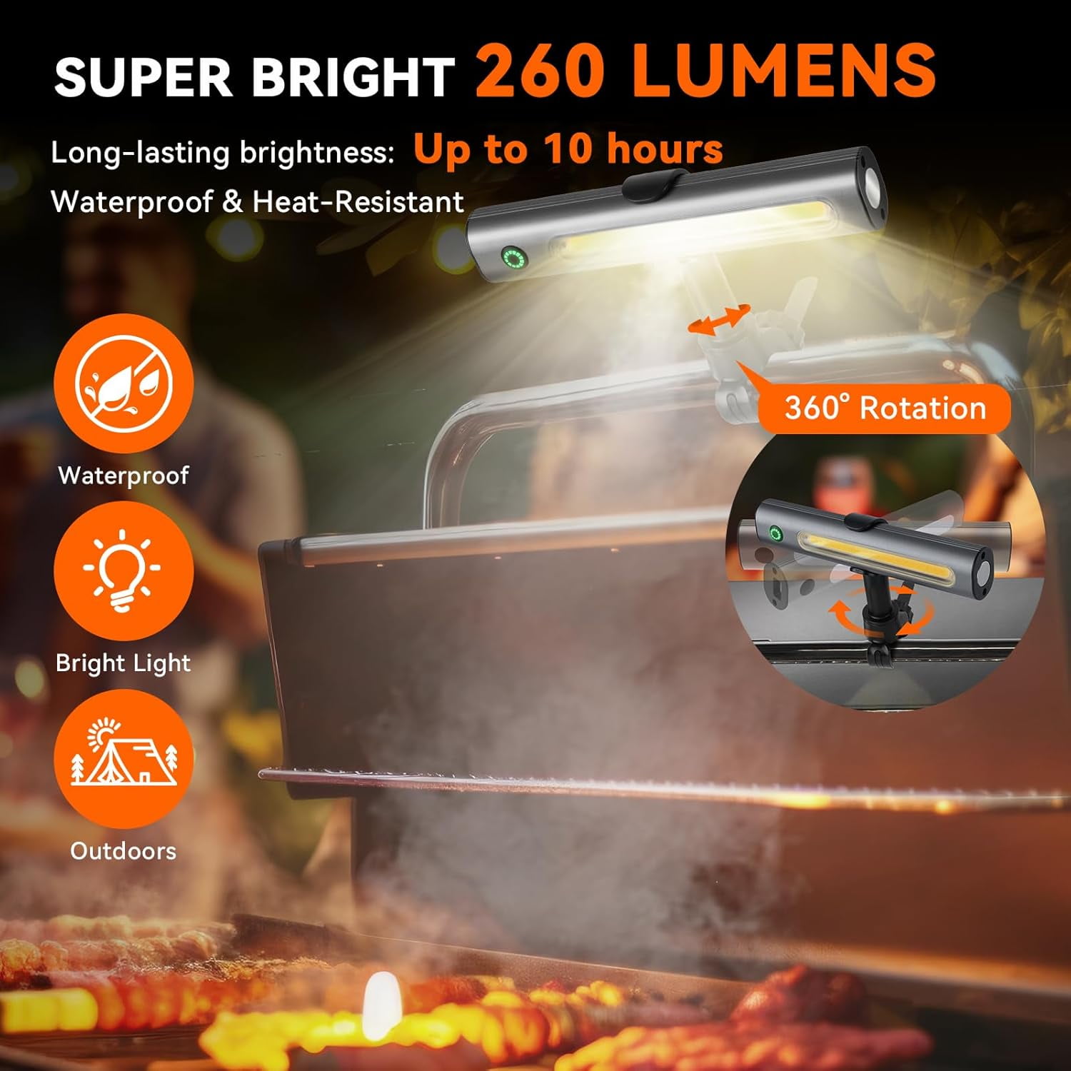 AuntyFey Grill Lights for Outdoor Grill, Magnetic LED BBQ Light for Outdoor Grilling