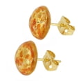 thumbnail image 2 of GlassOfVenice Murano Glass Button Stud Earrings - Red Confetti, 2 of 3