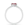 thumbnail image 2 of Angara Natural 0.52 Ct. Ruby with Diamond Classic Ring in 14K White Gold for Women (Ring Size: 12), 2 of 8