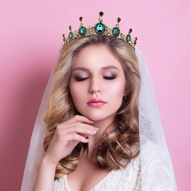 Vintage Alloy Crystal Tiara Crown Wedding Bridal Hair Accessories for Women Premium Crystal & Pearl Bridal Crown - Elegant Wedding Hair  main image 2