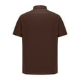 thumbnail image 4 of cfhntfmh Casual Henley Shirts Mens Short Sleeve Solid Color T-Shirts Lightweight Button Henley Pullover Basic Slim Tees, 4 of 5