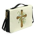 thumbnail image 2 of ZUXONGSY Easter Cross Lily Flower Print Pu Leather Bible Cover for Men Women He Is Risen Bible Carrier with Adjuatable Strap Multifunctional Christian Gift for Christian, -L, 2 of 7