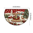 thumbnail image 5 of Christmas Door Mat, Holiday Welcome Rug, Soft Washable Festive Half Round Carpet, For Household Winter Decoration and Holiday House Decor, 5 of 5