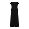 thumbnail image 5 of Nxznwn Womens Dress Summer Cap Short Sleeve Maxi Dress 2024 Pleated Casual Loose Long Dresses with Pockets, 5 of 6