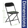 thumbnail image 6 of TentandTable Plastic Folding Chairs, Black, 4 Pack, 6 of 11