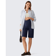 thumbnail image 6 of G4Free EverGoing Maternity Shorts with Pockets 10''- Over The Belly Pregancy Bermuda Casual Work Summer, 6 of 8