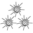 thumbnail image 2 of 3Pc Sun Metal Wall Art Decor Handcrafted Iron Wall Hangings For Indoor/Outdoor Nature-Inspired Wall Sculpture Home Decor Sun Decor Metal Sun Wall Art, 2 of 8
