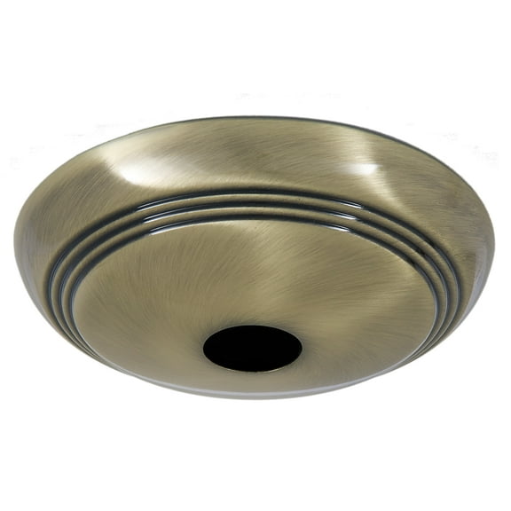 B&P Lamp® Antique Brass Screw Collar Ribbed Ceiling Light Canopy Plate, Hardware Not Included