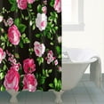 thumbnail image 4 of Waterproof Vintage Floral Rose Shower Curtain 72x72 Inch Boho Style Polyester Unique Shower Curtain for Bathroom Hotel Home Decor with 12 Plastic Hooks, 4 of 5