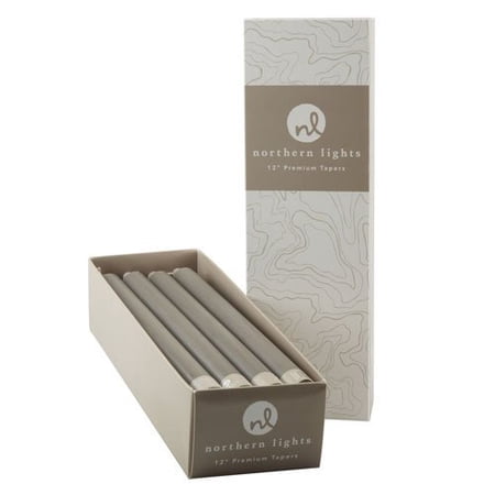 Northern Lights Premium Taper Candles - 10 Inch, 12 Pack Bordeaux Red For Home Decor