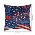thumbnail image 2 of 4th of July Decor Pillow Cases, America Flag Double Sides Print Cushion Cover for Bed Sofa Cartoons Tetragonum Couch Pillow Cover, 2 of 5