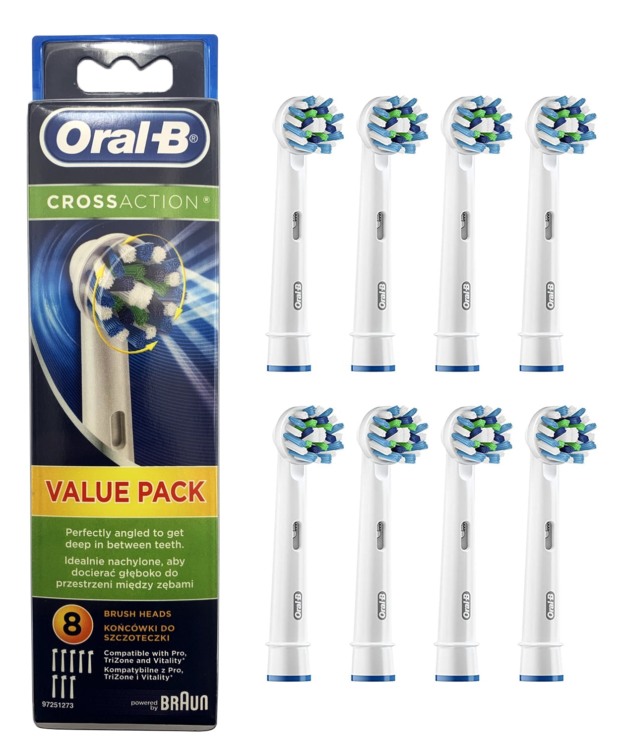 oral b electric toothbrush replacement heads walmart