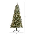 thumbnail image 2 of Nearly Natural 7ft. Frosted Swiss Pine Artificial Christmas Tree with 400 Clear LED Lights and Berries, 2 of 10