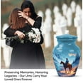 thumbnail image 4 of Cowboy Mini Cremation Urns For Adult Man And Women, Blue Urns For Adult Female Small, Funeral Urn For Ashes Keepsake Mother, Little Urn For Human Ashes Male And Female, 3 Inch, 4 of 7