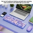 thumbnail image 4 of Clavier et Souris Sans Fil Rétro Punk, Clavier USB 2,4G avec Ensemble de Souris de Jeu Réglable à 3 DPI, 4 of 7