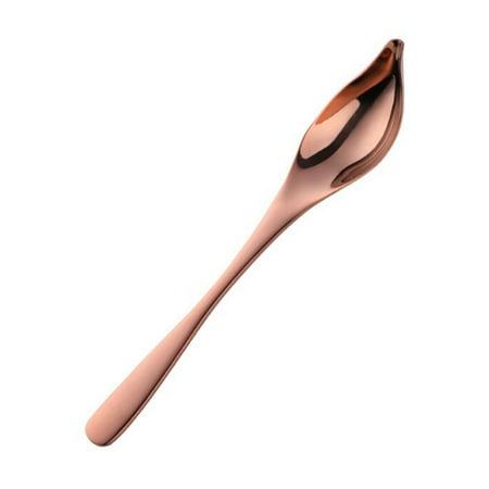 

1PC Stainless Steel Seasoning Scoop Pointed Waterdrop Design Sauce Dressing Spoon Spice Spoon for Home Kitchen Restaurant (Rose G