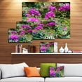 thumbnail image 3 of Theme With Pink Flowers and Green - Floral Art Canvas Print, 3 of 4