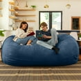 thumbnail image 3 of Jaxx 7 Foot Giant Bean Bag Sofa, Navy, 3 of 7