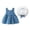 @10, variant on Amzcrzy Tulle Dress Baby Girls 6 Months-3 Years Print Sleeveless Denim Ruffle Bow Summer Outfits with Hat Casual A Line Sundress for Girls @5 2 Years