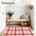 thumbnail image 3 of ODIKA 3'x5' Machine Washable Non-Slip Area Rug, Traditional Tartan Inspired with Distinctive Checked Motif High Traffic Rug with Pad, Red, 509436, 3 of 8