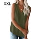 thumbnail image 1 of Camiseta de mujer Encaje Cuello en V Sin mangas Blusa informal Top de verano, Verde, XXL Methold AP001334-20, 1 of 7