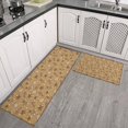 thumbnail image 2 of Brown Christmas Pattern Kitchen Rugs Sets Of 2,Anti Fatigue Kitchen Mat Rugs Non Slip Washable,Decorative Kitchen Floor Mats for Kitchen,Sink,Laundry,17"x30"+17"x47", 2 of 7