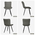 thumbnail image 5 of Hawsaiy Dining Chairs Set of 6,Modern Armless PU Leather Accent Chairs with Sturdy Metal Legs for Dining Room,Living Room,Gray, 5 of 6