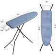 thumbnail image 6 of Ironing Board,Extra Thick Heat Resistant Cover,Full Size Iron Board with Iron Rest,Height Adjustable, Foldable Ironing Board,Heavy Sturdy Metal Legs Iron 49x13 Blue Chevron., 6 of 6