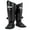 Black, variant on Fairtex SP9 Ultra Ergo Shin Pads | Muay Thai, Kickboxing Shin Guards Made with Syntek Leather