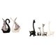 thumbnail image 1 of Elegantes figuras de cerámica de cisne y jirafa, colección de esculturas modernas para escritorio, estantería, oficina, dormitorio, aniversario, chime, 1 of 8